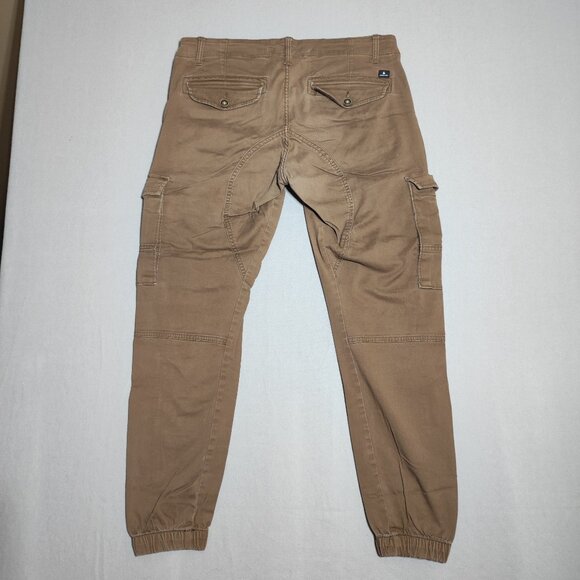 Jack & Jones Paul Cargo Pants men;s size 32 brown colour Tapered fit side pocket - Picture 3 of 16